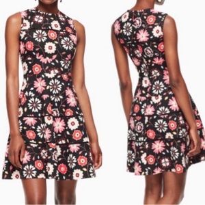 Kate Spade Casa Flora Poplin Fit and Flare Dress